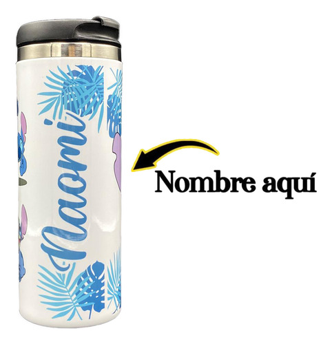 Vaso Termo Doble Pared 450 Ml, Stitch Blanco