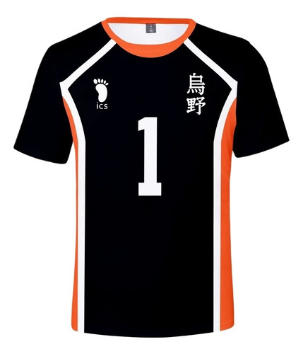 Playera Neutra Impresa En 3d Del Equipo Voleibol Haikyu