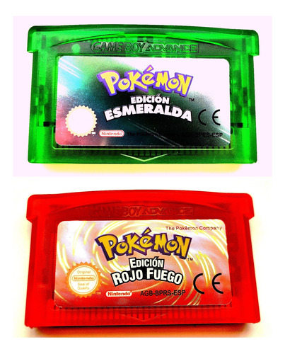 Juegos Pokemon Compatible Gameboy Advance X2 Esmerald Y Rojo