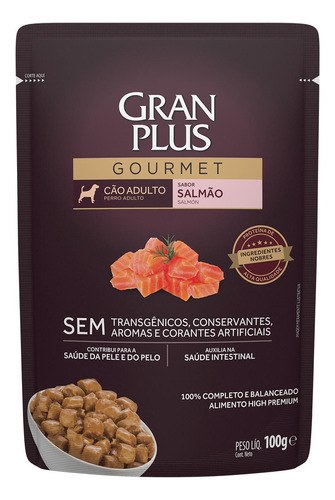 Gran Plus Gourmet Sachê Cães Adultos Salmão 100g