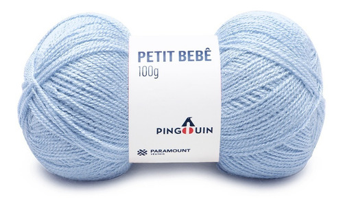 Fio Petit Bebê Pingouin 100g 425mts Tex 235 Crochê Tricô Cor 2561- Blue Sky