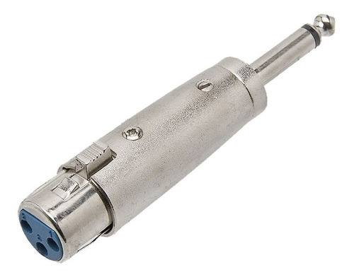 Adaptador P10 Mono X Xlr Fêmea Metal