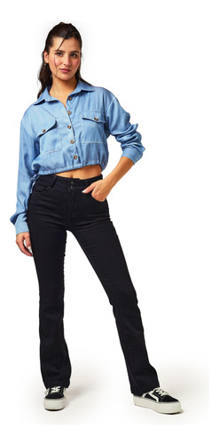 Jeans Mujer Efesis Jeans Emi Straight - Recto Negro Efesis N