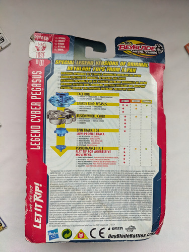 Beyblade Metal Fight Hasbro Bb-01 Legend Cyber Pegasus (Usado)