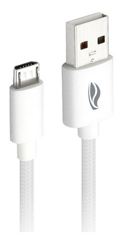 Cabo De Dados Micro Usb V8 1mt 2a Branco Cb-m11wh C3tech