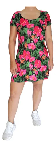Vestido Negro Algodon Y Lycra Mujer Cortos Ropa Vestidos