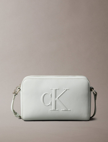 Bolsa Blanca Calvin Klein Camera Monograma Mujer