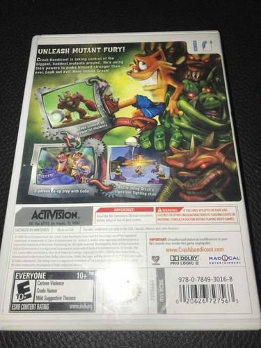 Videojuego Crash Mind Over Mutant Para Nintendo Wii Y Wiiü (Usado)