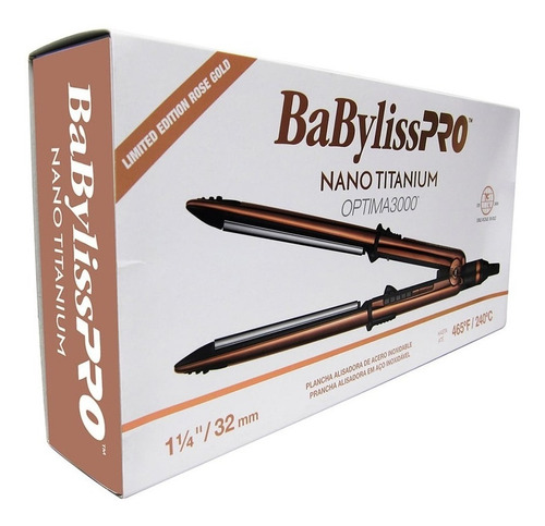 Plancha Alisadora Optima 3000 BabylissPRO Hasta 465°f