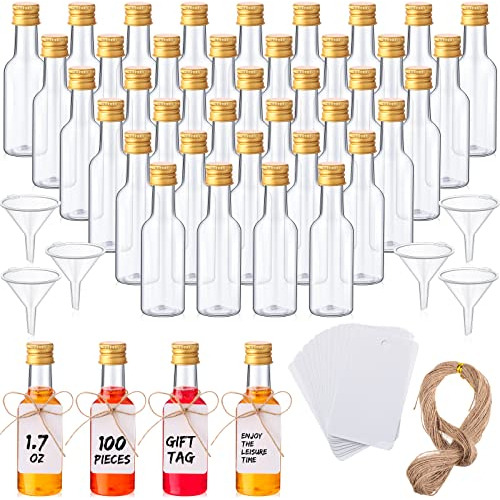 Juego De 100 Mini Botellas De Licor De 1.7 Oz  Mini Bot...