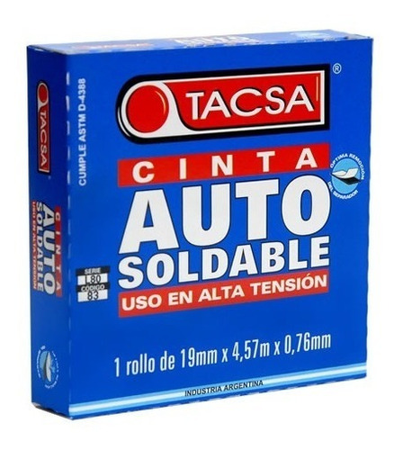 Cinta Aisladora Autosoldable Autovulcanizable 4,57mts Tacsa