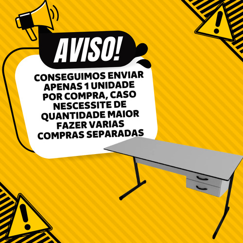 Mesa De Escritório Com 2 Gavetas, Com Chaves Home-office