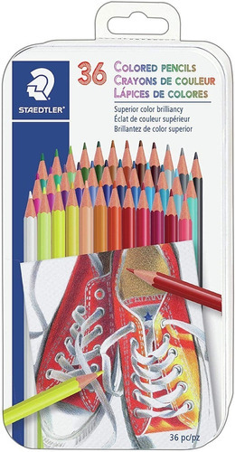 Lápices De Colores Staedtler Estuche Metálico Con 36 Piezas