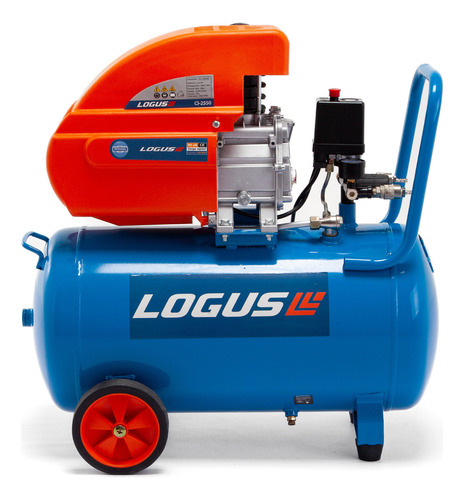 Compresor Aire Logus 2,5hp 50 Litros Portatil + Aceite Comp Color Azul Fase eléctrica Monofásica Frecuencia 50 Hz