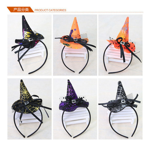 M Diadema Encaje Diadema Sombrero Puntiagudo Bruja