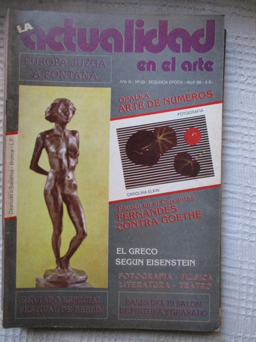 La Actualidad En El Arte Nº 59 (1988) - Fontana. Opalka