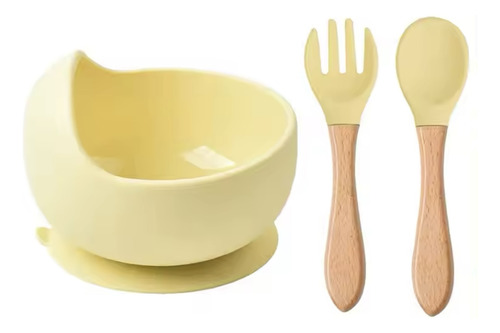 Bowl De Silicona Con Ventosa + Cuchara Para Bebés