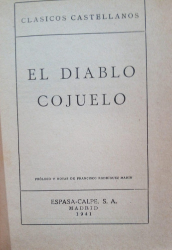 El Diablo Cojuelo Luis Vélez De Guevara