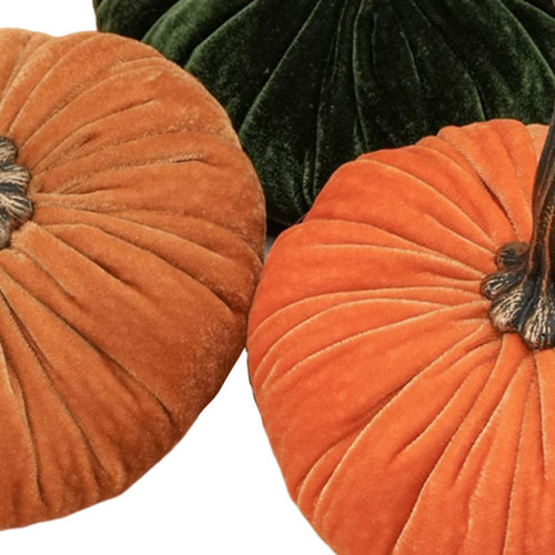 3 Piezas De Calabazas De Terciopelo, Calabazas De Estilo C