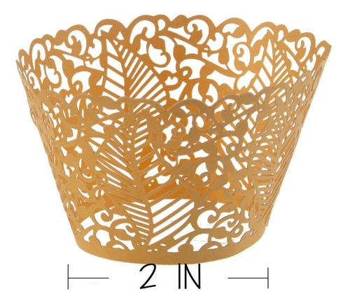 Envolturas Para Cupcakes Con Filigrana De Hojas, Envolturas