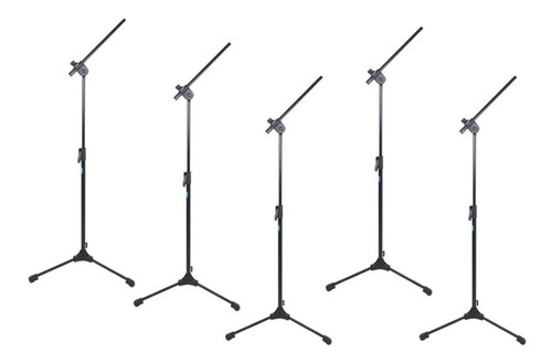Pedestal Suporte Para Microfone Estante Girafa - Kit 05 Pçs