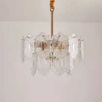 Comprar Lampara Colgante Lujo Led Sala Estar Techo Cristal Comedor :