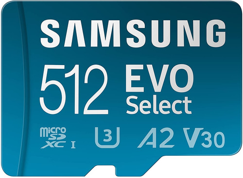 Imagen 1 de 5 de Tarjeta De Memoria Micro Sd Samsung Evo Select 512gb 130mb/s Mb-me512ka/am