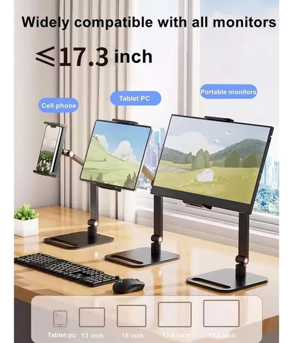 17.3 Soporte Para Monitor Portátil,soporte De Base Extraíble