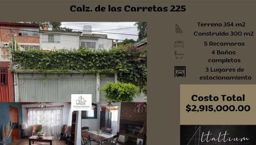 Casa En La Delegación Álvaro Obregon, Col. Colina Del Sur, Calz. De Las Carretas 225, Cuenta Con 3 Lugares De Estacionamiento.   Nb10-za