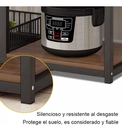 Armario Multiusos Mueble De Multicapa Para Cocina Estantes Blanco