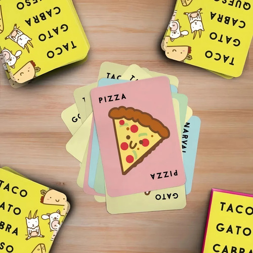 Taco Gato Cabra Queso Pizza Juego Cartas Bureau Original