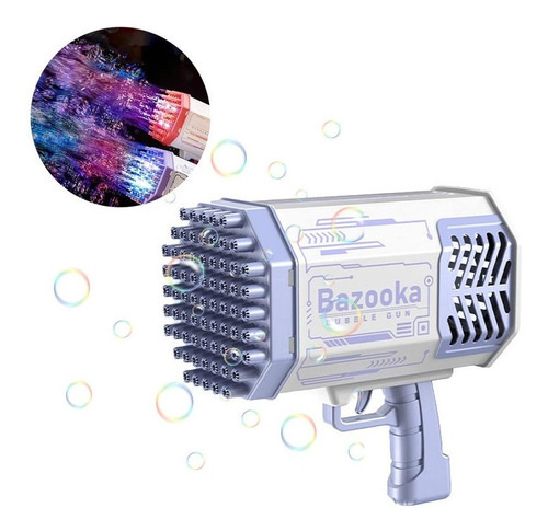 Bazooka Burbujero Pistola De Burbuja Infantiles Color Lila