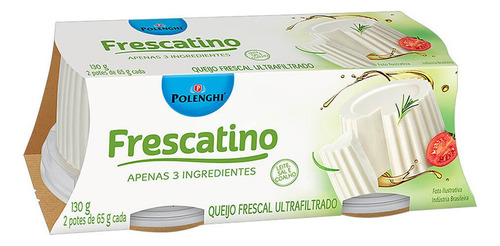 Queijo Frescal Ultrafiltrado Frescatino Polenghi 130g com 2 unidades