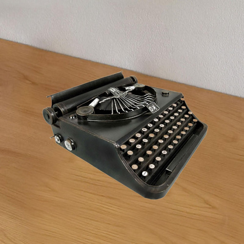 Modelo De Máquina De Escribir Manual, Figura De Negro