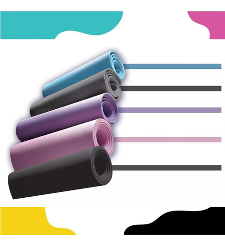 Colchoneta Mat Yoga Goma Eva 173 X 8 Mm Variedad Colores Color Azul