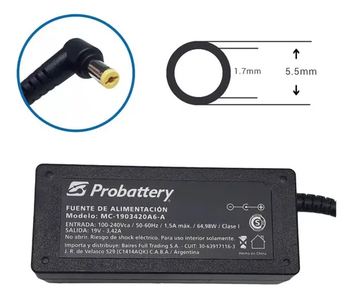 Cargador Para Notebook Acer Aspire E3 E5 E11 E14 E15 V3 V5 F