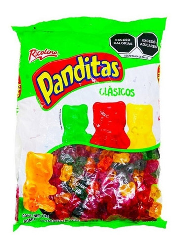 Gomitas Ositos Brillados Panditas Gummy Bears Granel 1kg Ric