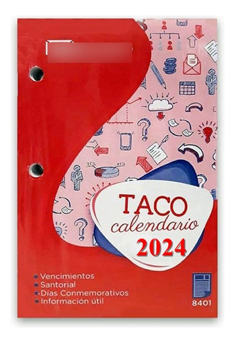 Taco Calendario 2024 Medoro 8,5 X 13 Cm