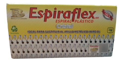 Espiral Plastico 3:1 Boflex 18 Mm Transparente 45 Piezas