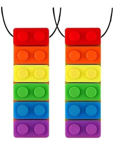 2 Collar Masticable Sensorial Diamantes Para Niños Autista