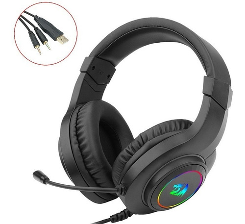 Imagen 7 de 11 de Headset Gamer Redragon Alámbrico Hylas H260 Rgb