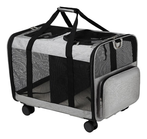 Compartimento Doble Pet Carrier Trolley Bag Cochecito