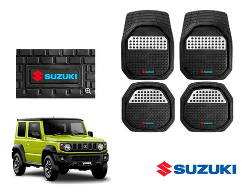 Tapetes 4 Piezas Charola 3d Logo Jimny 2020 2021 2022 2023