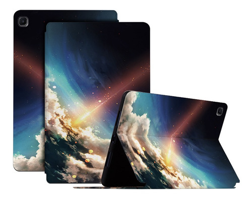 Funda Para Samsung Galaxy Tab A7 Lite, Color Mármol Y Cielo