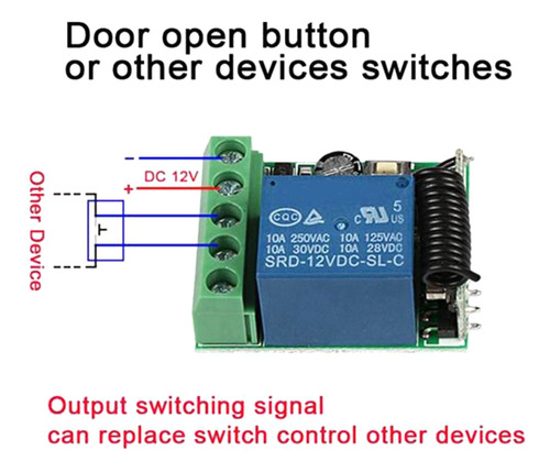 Control Inalámbrico Fs De 10 Piezas, 12 V, Canal Único, 433