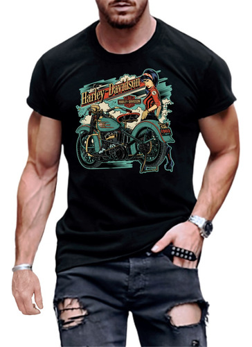 Camisa Camiseta Harley Davidson Gasoline Vintage Motorcycles