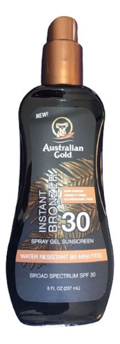 Protector solar Australian Gold instant bronzer Spf 30 de 237ml