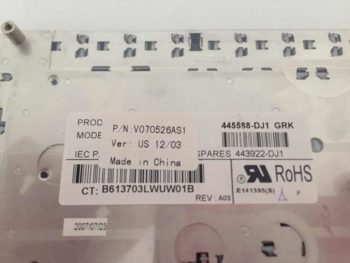 Teclado Para Laptop Hp Compaq 6510, 6510b, 6515, 6515b,6710b