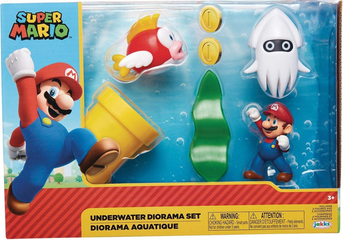 Figura Super Mario Nintendo Underwater 25 Diorama Play