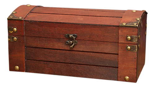 Caja De Almacenamiento De Joyas Vintage De Madera Con Forma